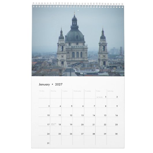 Calendrier d'églises hongrois 2013 (Jan 2027)