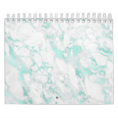 Calendrier Delicate Coral Clouds Art Navy Blue Sky Pastel (Protection)