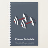 Calendrier d'entraînement avec devise sur haltère (Devant)