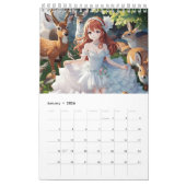 Calendrier des 12 mois de la fille Anime (Jan 2026)