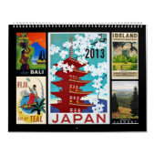 Calendrier des affiches Vintage voyage (Protection)