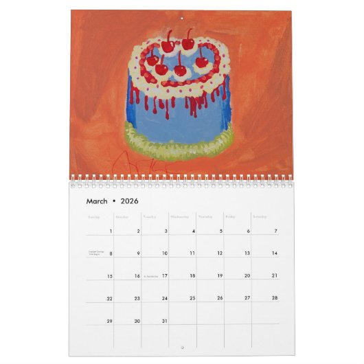 Calendrier des aliments favoris (Mar 2026)