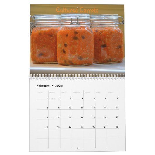 Calendrier des aliments sains (Feb 2026)