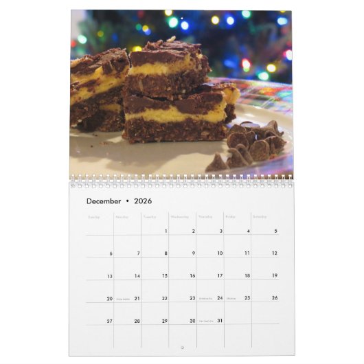 Calendrier des aliments sucrés (Dec 2026)