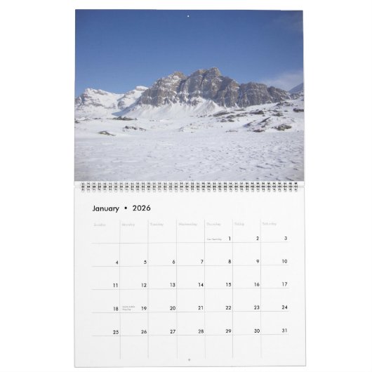 Calendrier des Alpes suisses 2014 (Jan 2026)