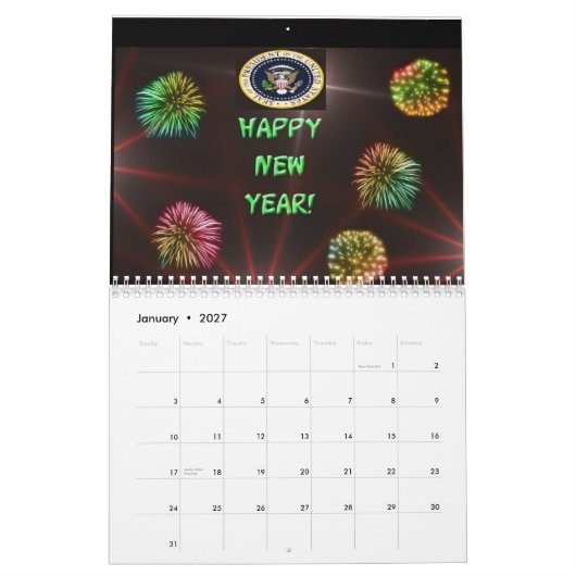 Calendrier des amants 2013 d'Obama (Jan 2027)