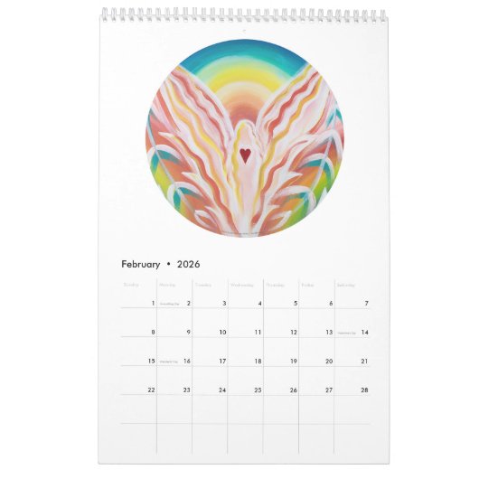 Calendrier des anges (Feb 2026)