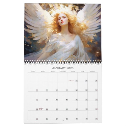 Calendrier des anges 2026 (Jan 2026)