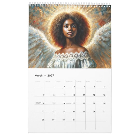 Calendrier des Anges d'Amérique africaine (Mar 2027)
