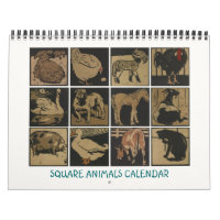 Calendrier des animaux carrés - Dessins de Barnyar