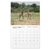 Calendrier des animaux d'Afrique de l'Est (une pag (Feb 2027)