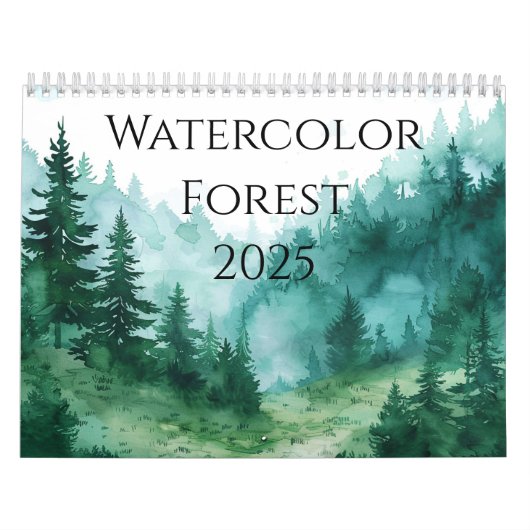 Calendrier des aquarelles de la forêt 2025 : Une a (Protection)
