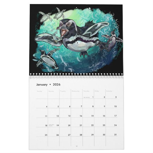 Calendrier des arts de la faune (Jan 2026)