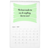 Calendrier des avirmations positives (Mar 2027)