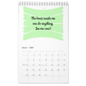 Calendrier des avirmations positives (Mar 2027)