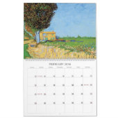Calendrier des beaux-arts de Van Gogh Farmland (Feb 2026)