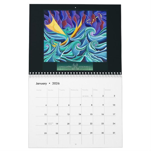 Calendrier des beaux-arts par Clayton Bryant Young (Jan 2026)