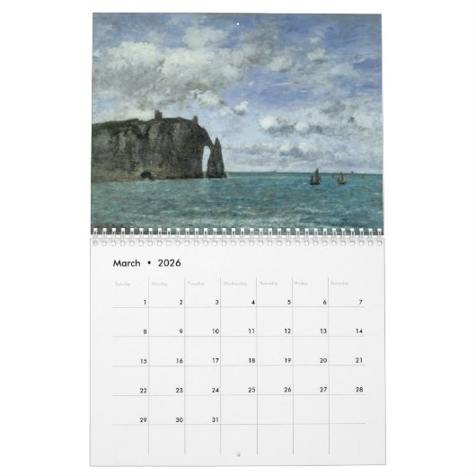 Calendrier des beaux-arts Paysages et paysage mari (Mar 2026)