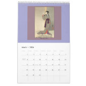 Calendrier des bois de graveur japonais antiques (Mar 2026)