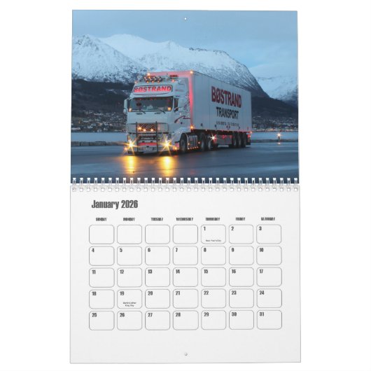 Calendrier des camions (Jan 2026)