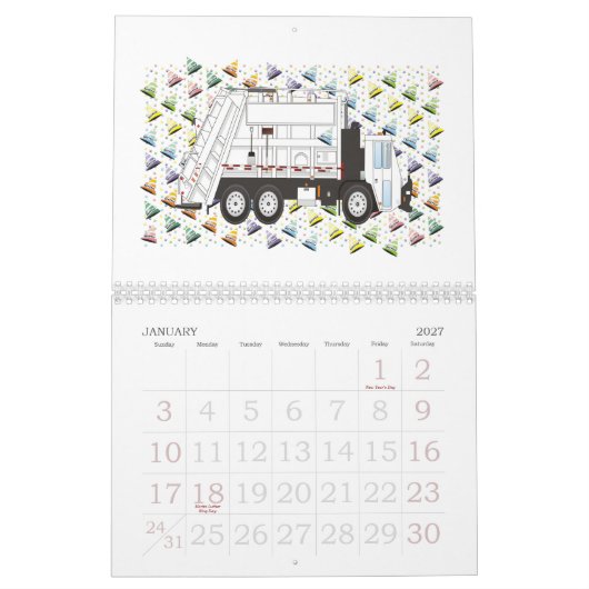 Calendrier des camions à ordures 2012 (Jan 2027)