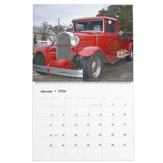 Calendrier des camions classiques (Jan 2026)