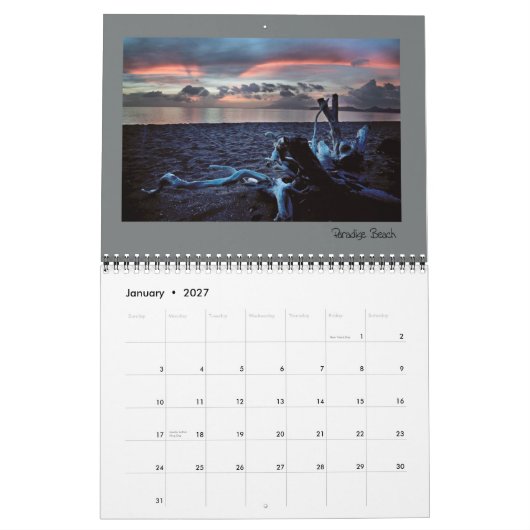 Calendrier des Caraïbe d'île du Niévès (Jan 2027)