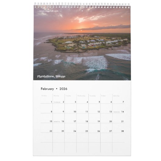 Calendrier des Caraïbes (Feb 2026)