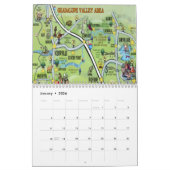 Calendrier des cartes de dessin du pays de Texas H (Jan 2026)