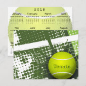 Calendrier des cartes postales Tennis Design 2018 (Devant / Derrière)