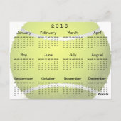 Calendrier des cartes postales Tennis Design 2018 (Dos)