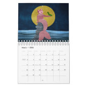 Calendrier des chats de petite fille (Mar 2026)