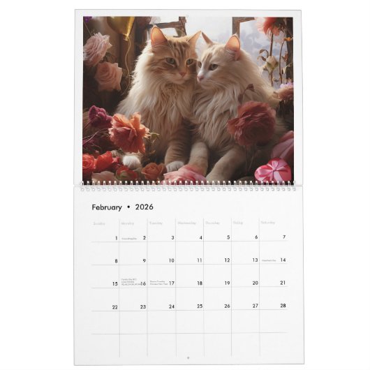 Calendrier des chats - Par Catherine D. Marchand (Feb 2026)