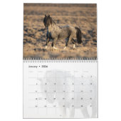 Calendrier des Chevaux sauvages de Zeus bleu (Jan 2026)
