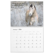 Calendrier des Chevaux sauvages du bassin de lavag (Jan 2026)