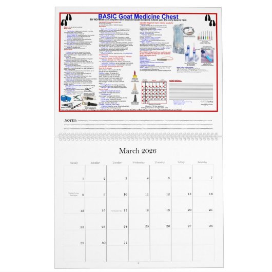 Calendrier des chèvres Guide du propriétaire de ch (Mar 2026)