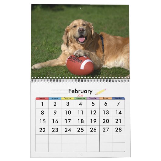 Calendrier des chiens 20xx (Feb 2026)