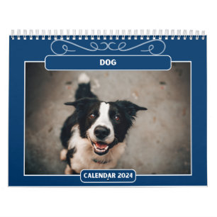 Calendrier des chiens mignons et heureux 2024