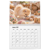 Calendrier des chiens Poméranie (Jan 2027)