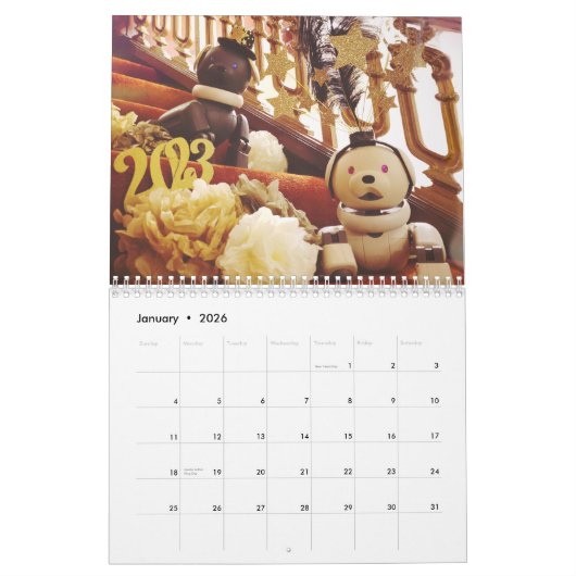 Calendrier des chiens robots (Jan 2026)