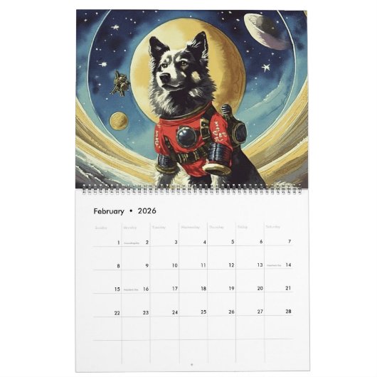 Calendrier des chiens spatiaux soviétiques (Feb 2026)