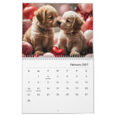 Calendrier des chiots mignons Amoureux de les chie (Feb 2027)