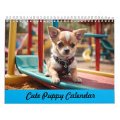Calendrier des chiots mignons Amoureux de les chie (Protection)