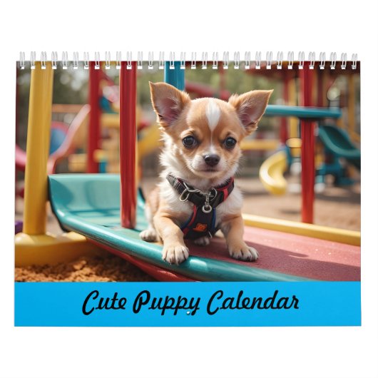 Calendrier des chiots mignons Amoureux de les chie (Protection)