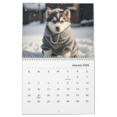 Calendrier des chiots mignons Amoureux de les chie (Jan 2026)