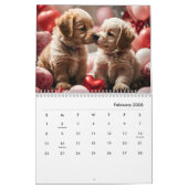 Calendrier des chiots mignons Amoureux de les chie (Feb 2026)