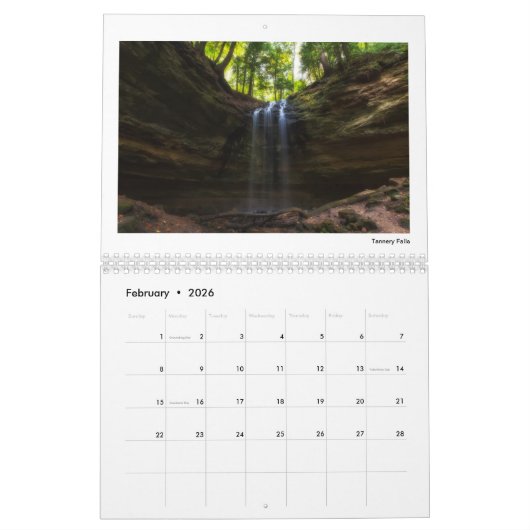 Calendrier des chutes du Michigan (Feb 2026)