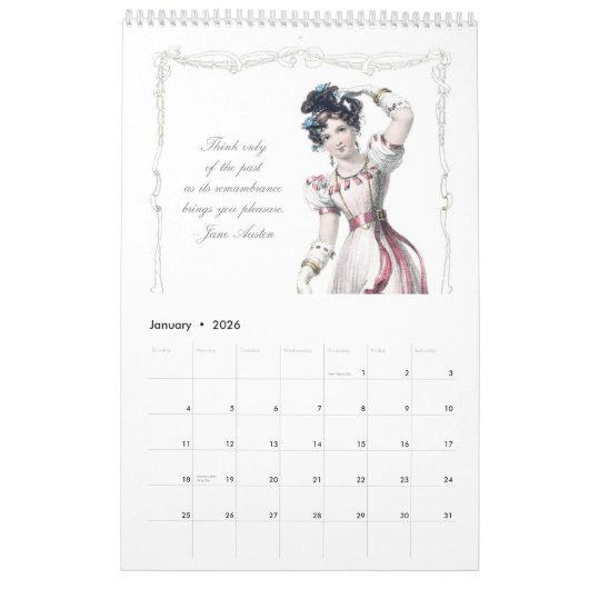 Calendrier des citations 2013 de Jane Austen (Jan 2026)