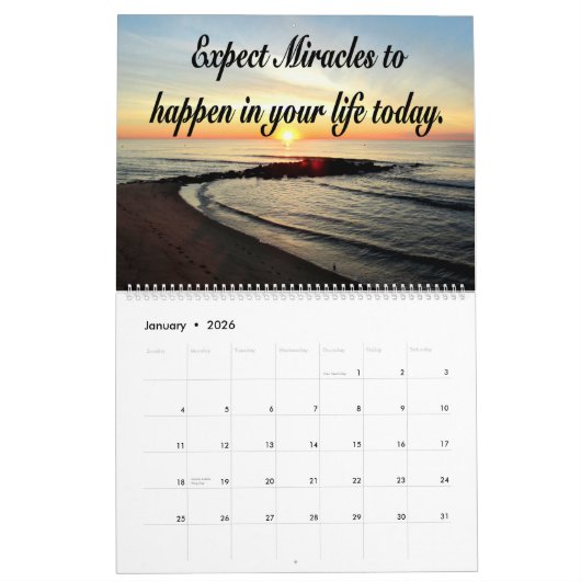 CALENDRIER DES CITATIONS MIRACLES INSPIRANTES (Jan 2026)
