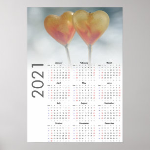 Calendrier des Coeurs 2021 Poster - Dimanche premi